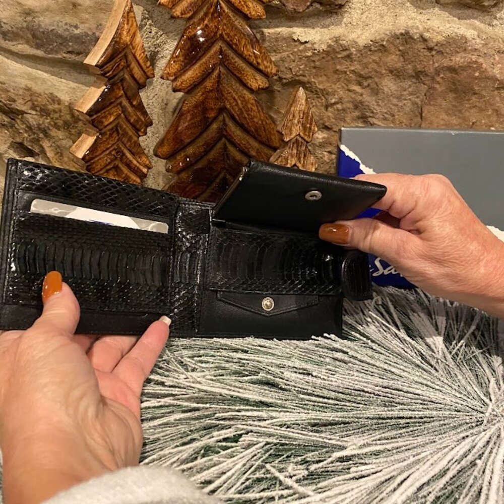 Lee Sands Black Python Wallet - image 8